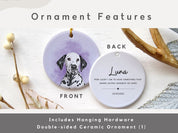 Personalized Pet Watercolor Ornament | Christmas Gift