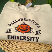 Halloween Town Embroidery Sweatshirt