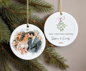 Watercolor Portrait Married Ornament | Wedding Gift