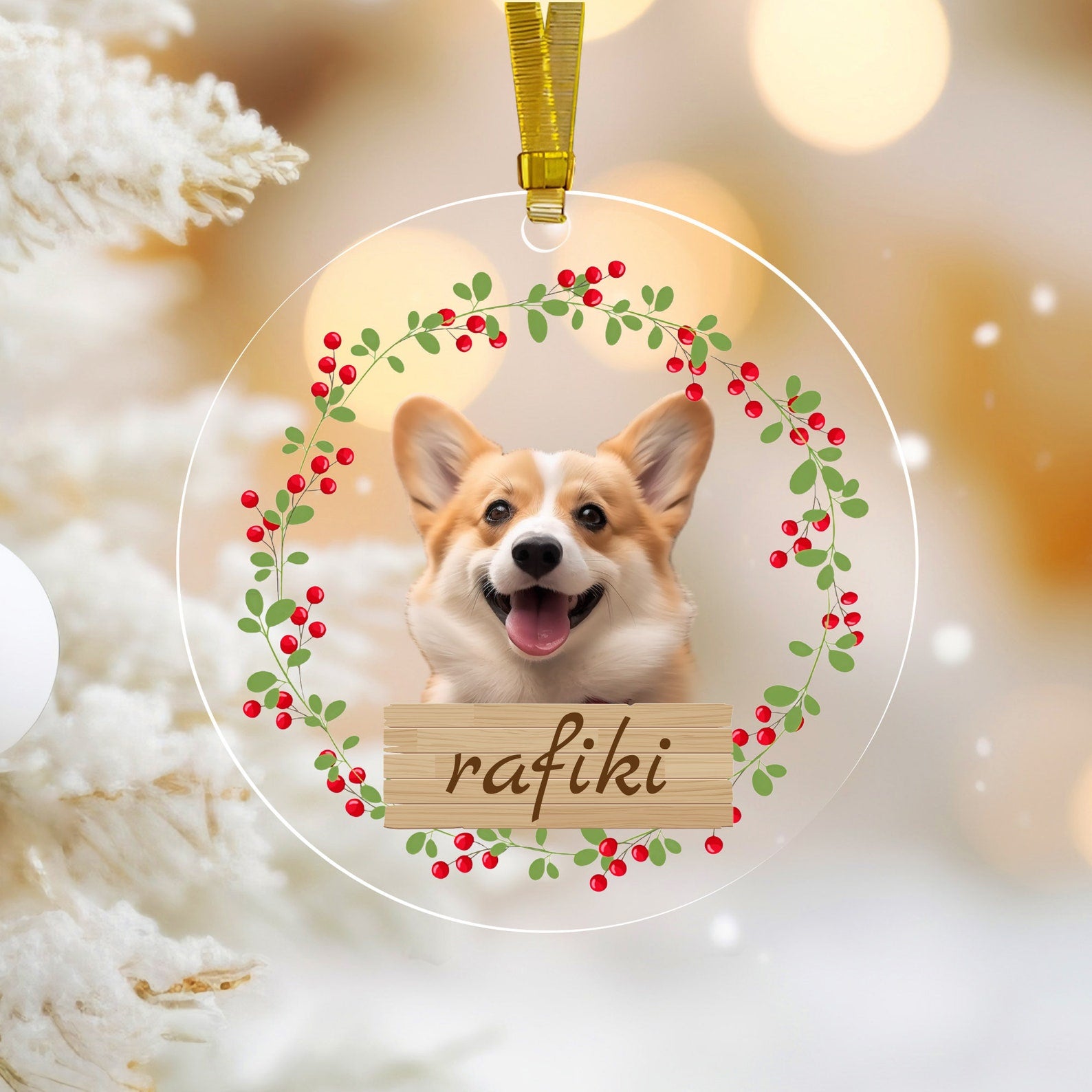 Personalized Dog Photo Ornament