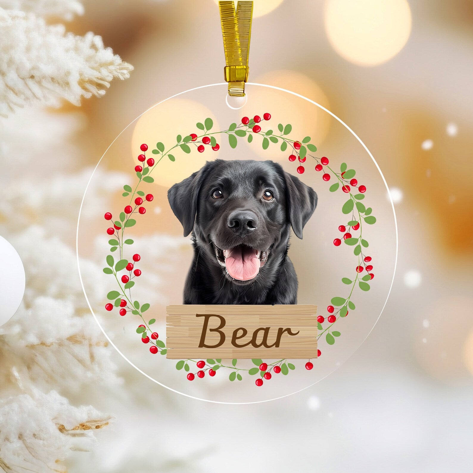 Personalized Dog Photo Ornament