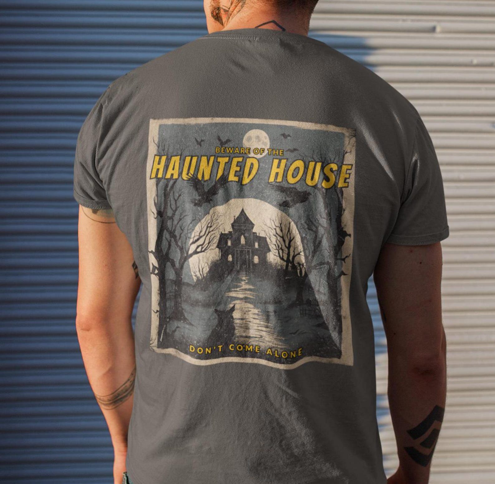 Haunted House Halloween T-Shirt | Halloween Scary T-Shirt