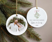 Watercolor Portrait Married Ornament | Wedding Gift