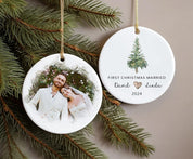 Watercolor Portrait Married Ornament | Wedding Gift