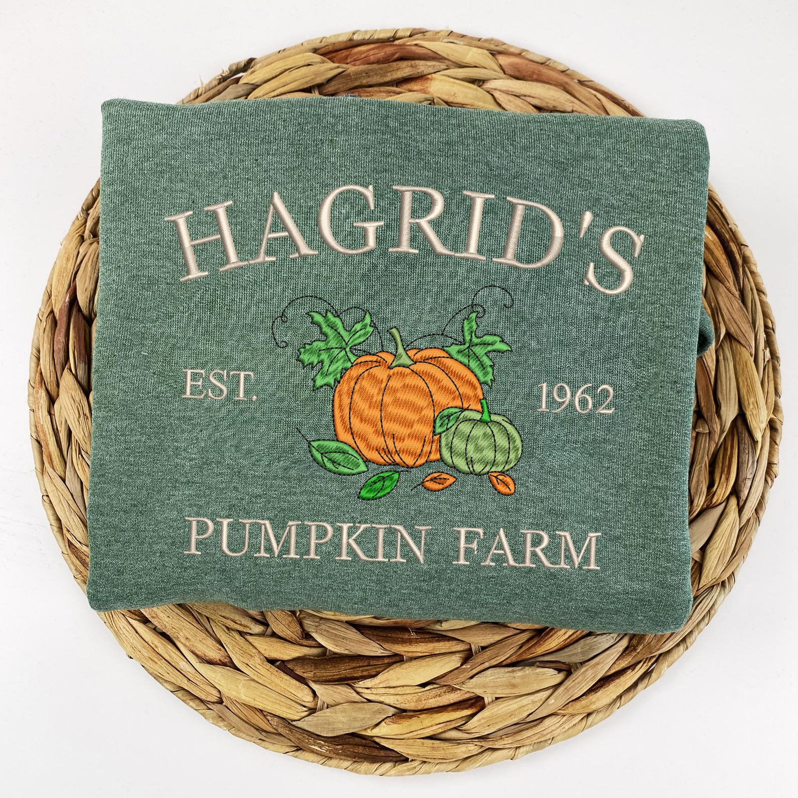 Embroidered  Pumpkin Patch Crewneck