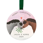 Christmas couples Decoration With Names and Year