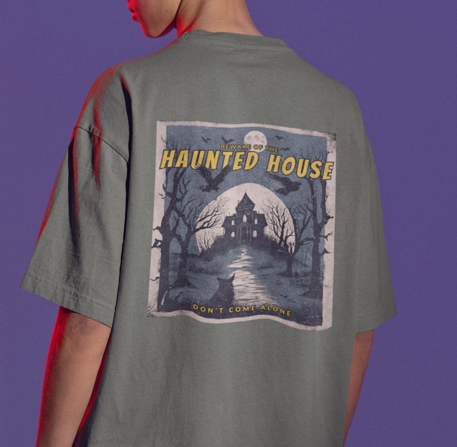 Haunted House Halloween T-Shirt | Halloween Scary T-Shirt