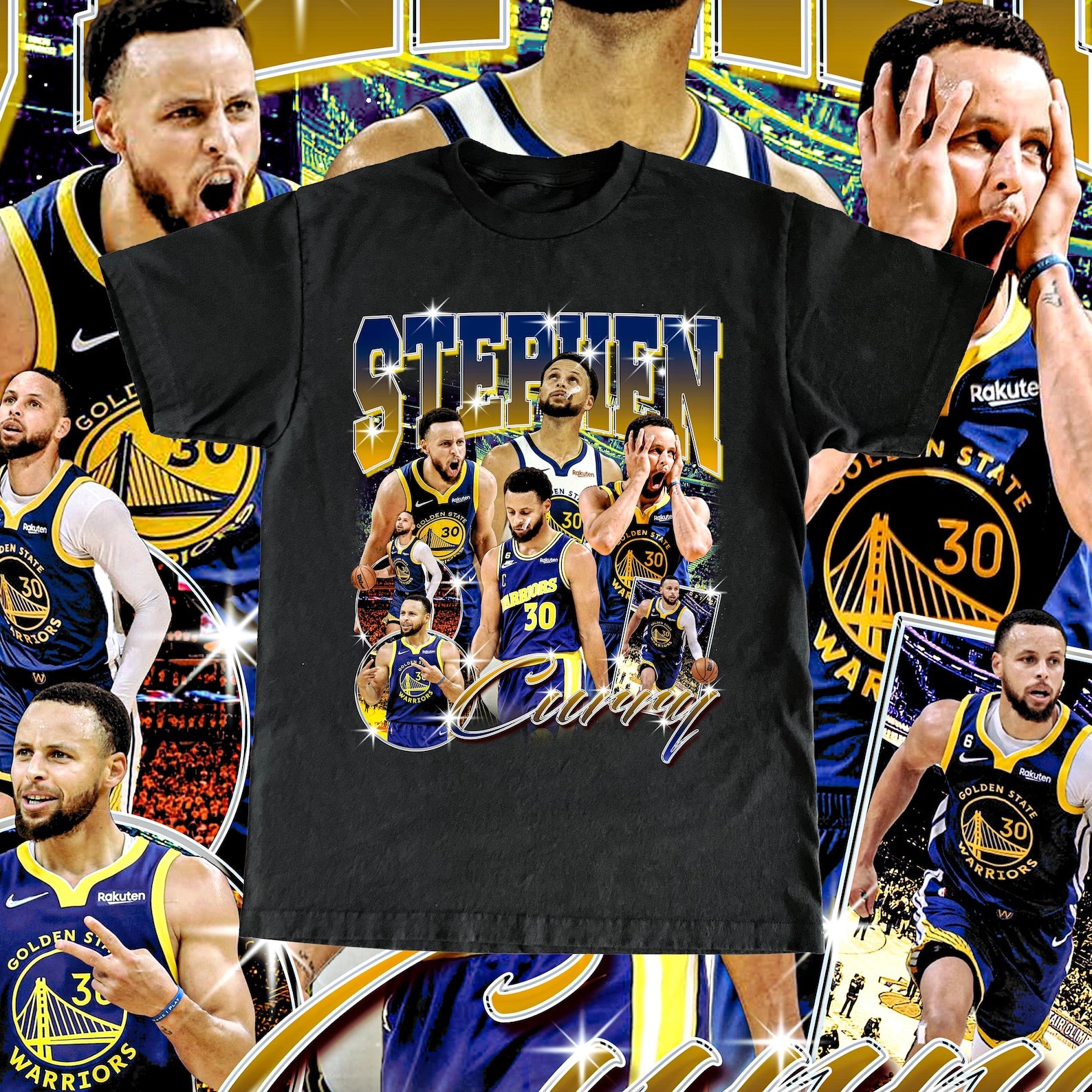 Vintage Stephen Curry Tee - Chef Curry High Quality T Shirt Custom Vintage Design Player Basketball Fan Gift Shirt