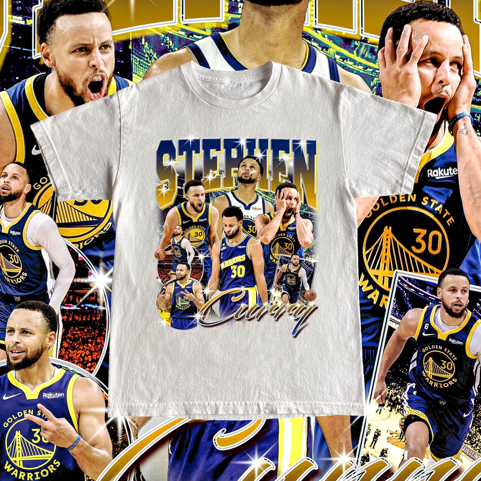 Vintage Stephen Curry Tee - Chef Curry High Quality T Shirt Custom Vintage Design Player Basketball Fan Gift Shirt