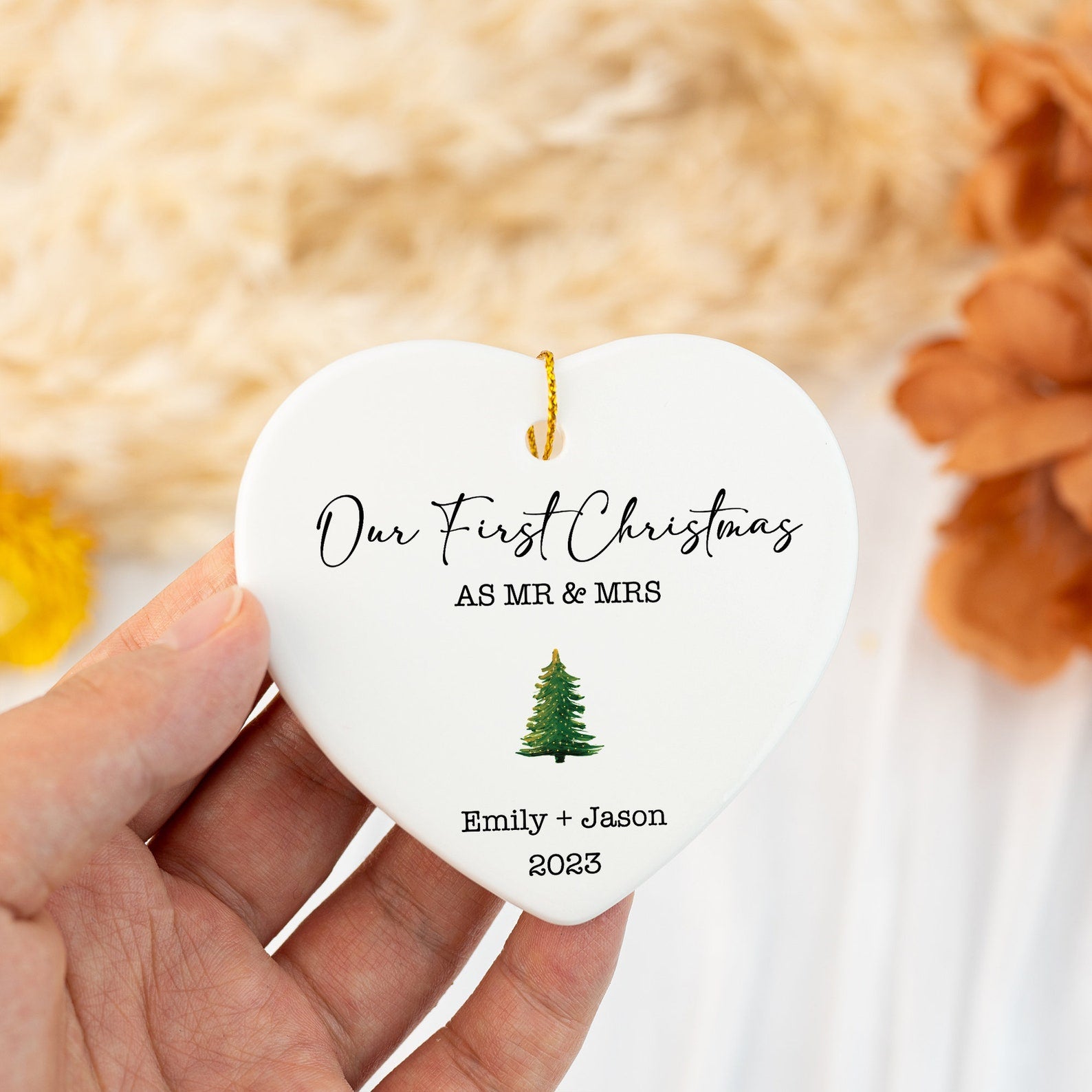 First Married Christmas Ornament | Wedding Gift