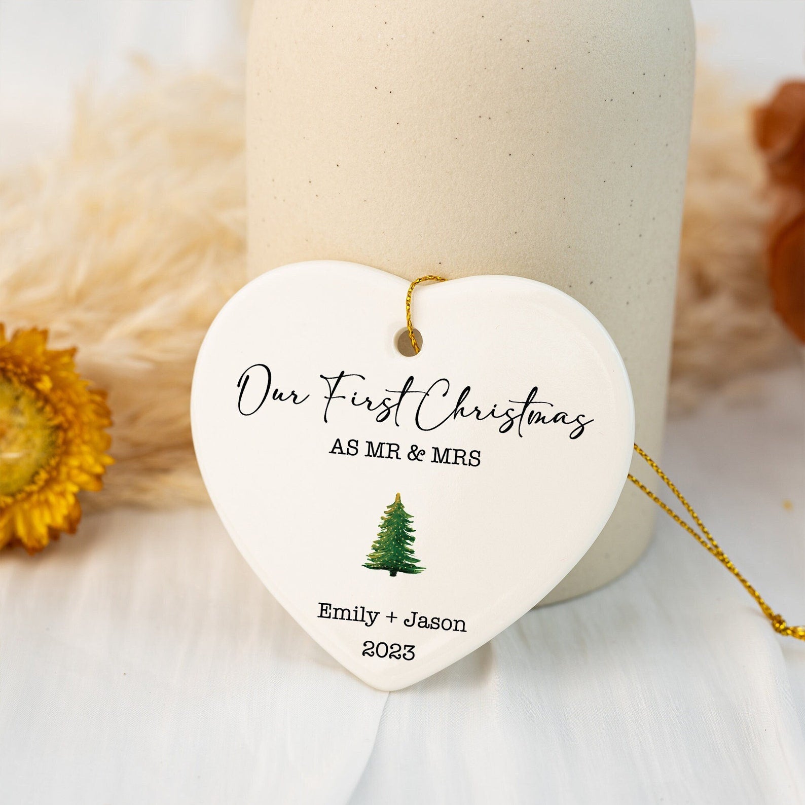 First Married Christmas Ornament | Wedding Gift