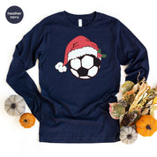 Christmas Soccer Sweatshirt | Christmas Light with Soccer Ball Hoodie