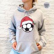 Christmas Soccer Sweatshirt | Christmas Light with Soccer Ball Hoodie