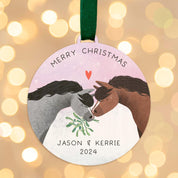 Christmas couples Decoration With Names and Year