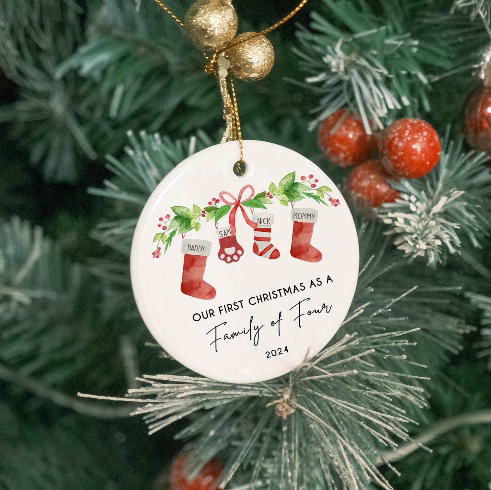 Our First Christmas Ornament Personalized Gift