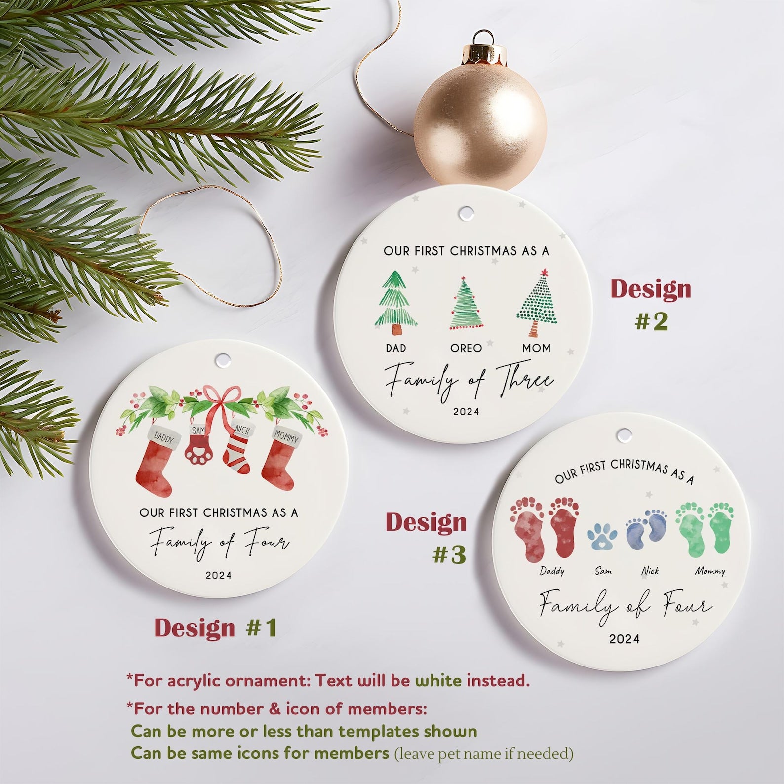 Our First Christmas Ornament Personalized Gift