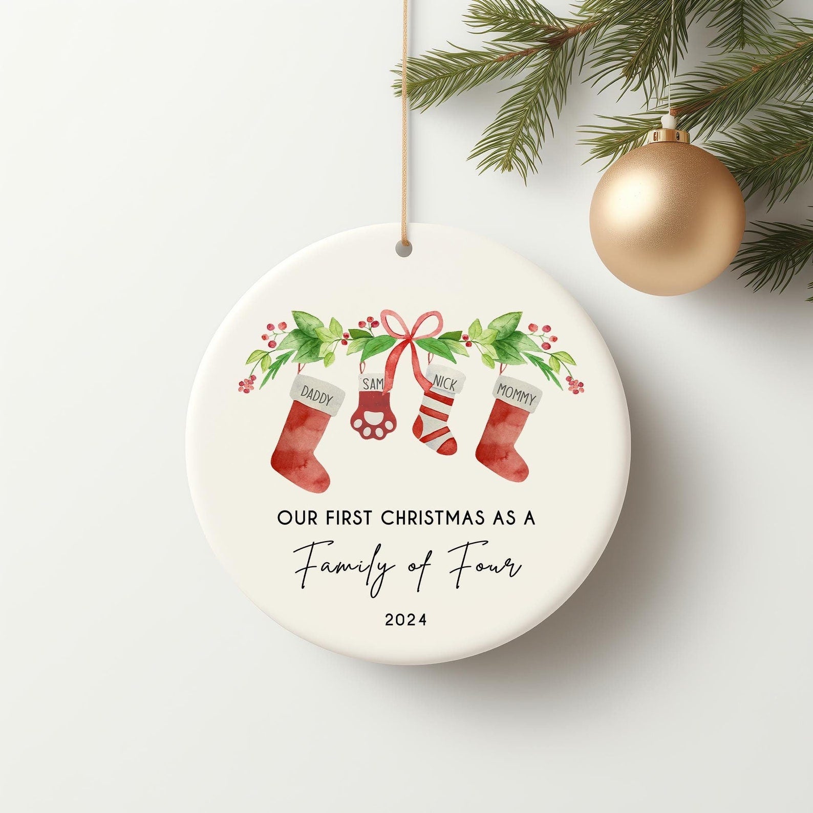 Our First Christmas Ornament Personalized Gift