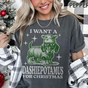 Dashiepotamus Graphic Tshirt Doxie Mom Gift Holiday Dashie Tee Sausage Dog Dad Gift Xmas Wiener