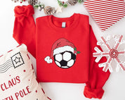 Christmas Soccer Sweatshirt | Christmas Light with Soccer Ball Hoodie