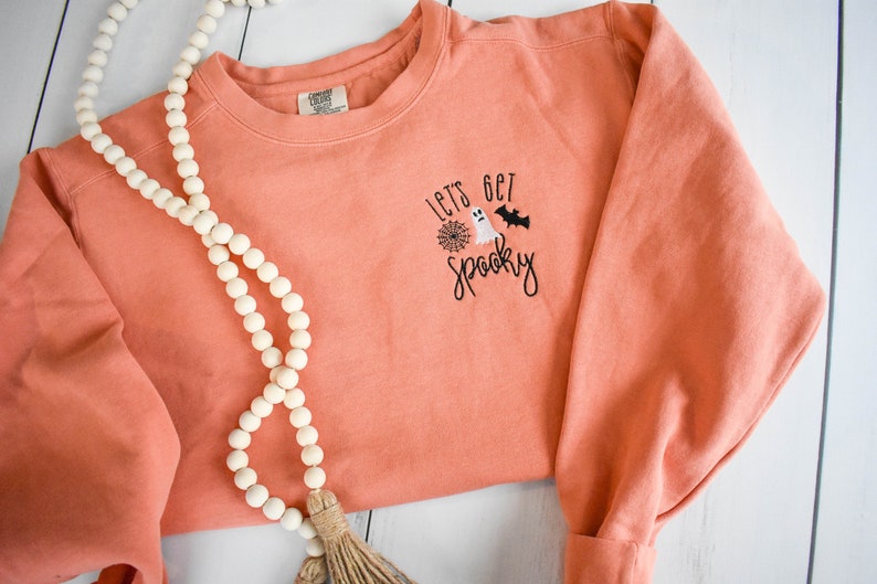 Let's Get Spooky Sweatshirt | Terracotta Comfort Colors Crew-neck