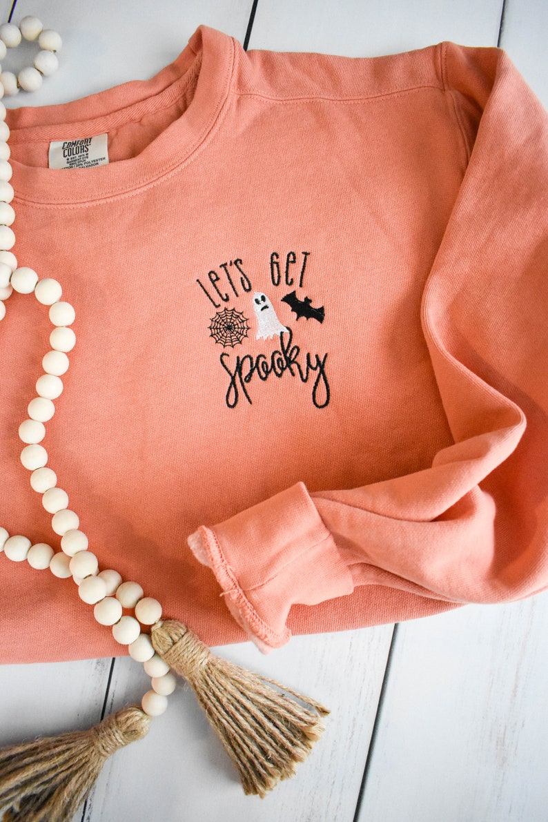 Let's Get Spooky Sweatshirt | Terracotta Comfort Colors Crew-neck