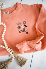 Let's Get Spooky Sweatshirt | Terracotta Comfort Colors Crew-neck