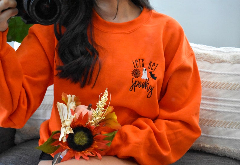 Let's Get Spooky Sweatshirt | Terracotta Comfort Colors Crew-neck