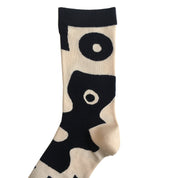 ABSTRACT COLLAGE fun art pattern socks | crazy funky crew socks