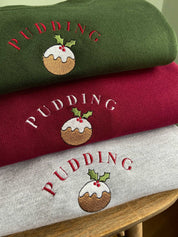 Christmas Pudding Embroidered Jumper