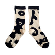 ABSTRACT COLLAGE fun art pattern socks | crazy funky crew socks