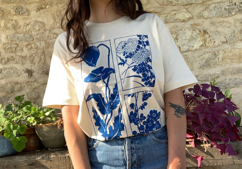 Blue Flowers T shirt