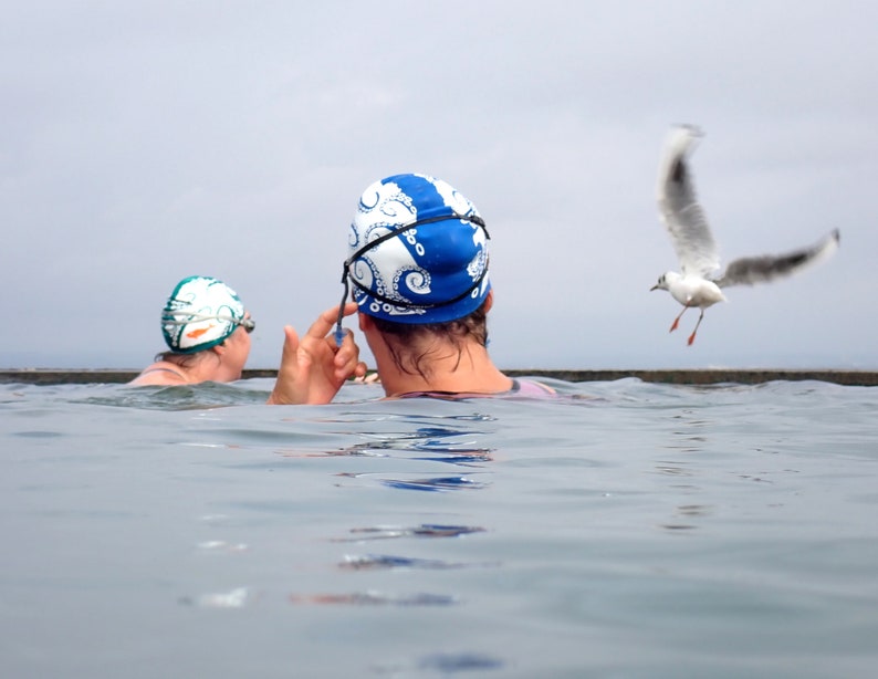 Tentacle Heads - Nancy Farmer swim hat / swim cap, swimmer gift