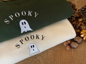 Spooky Ghost | Halloween Sweatshirt | Autumn Clothing |  Embroidery