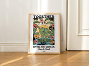 Personalized Couple Print, Custom Frog Illustration