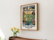 Personalized Couple Print, Custom Frog Illustration