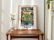 Personalized Couple Print, Custom Frog Illustration