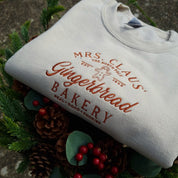 Mrs Clause Gingerbread Christmas Embroidered Sweatshirt | Womens Sweater