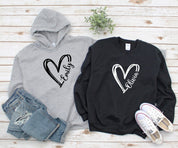 Custom Heart Line Sweatshirt Hoodie