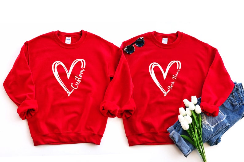 Custom Heart Line Sweatshirt Hoodie