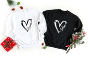 Custom Heart Line Sweatshirt Hoodie