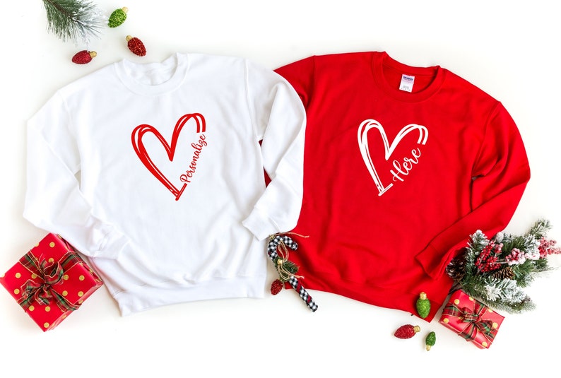 Custom Heart Line Sweatshirt Hoodie