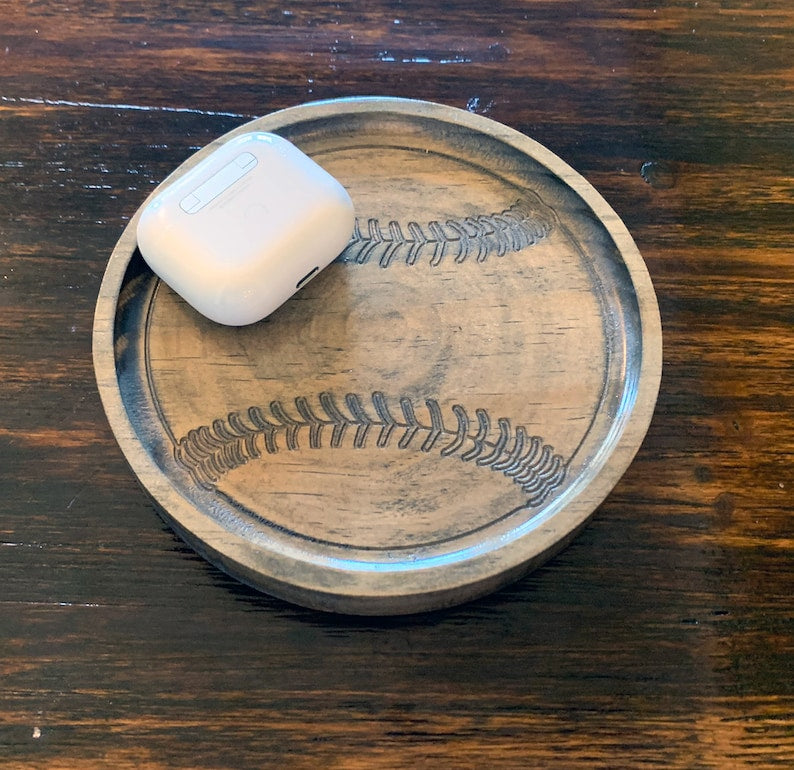 Baseball Desk Valet Key Tray