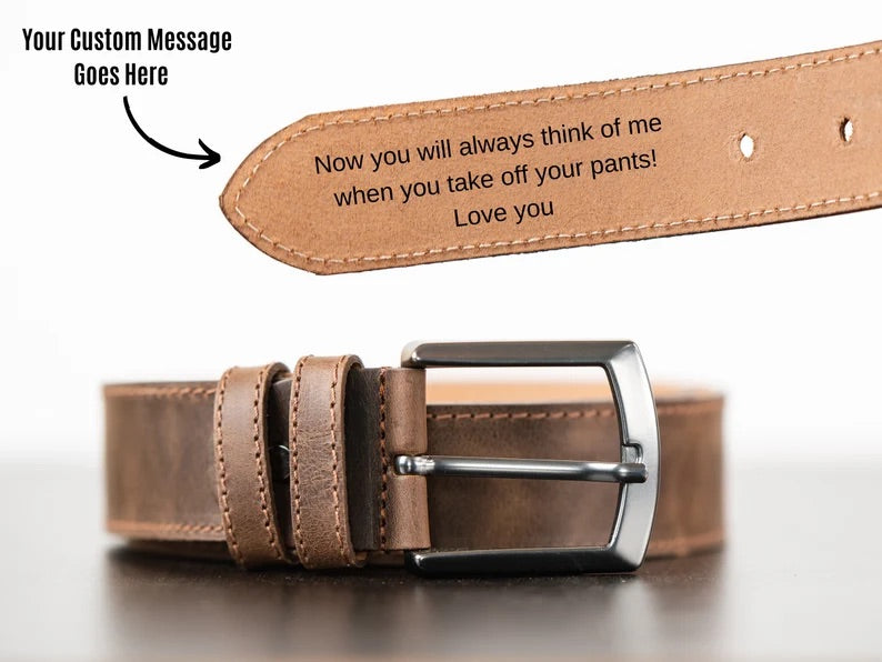 Custom Leather Belt for Daddy | Father’s Day Gift for Boyfriend | Unique Gift for Husband | Personalized Leather Belt