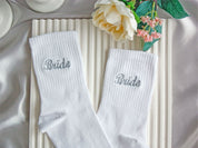 Custom Socks Embroidered Custom Bride Socks Bridesmaid Socks