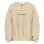 Embroidered Crewneck｜Hot Girls Read Sweatshirt