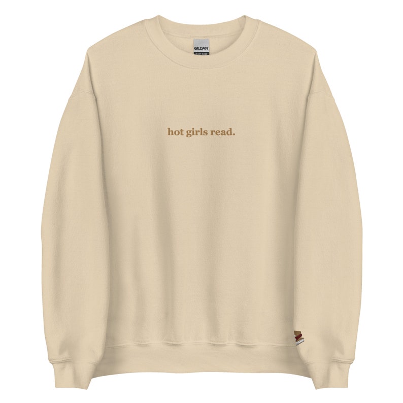 Embroidered Crewneck｜Hot Girls Read Sweatshirt