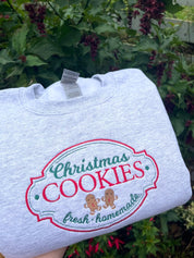 Christmas Cookies Embroidered Sweatshirt