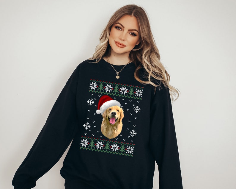 Custom Dog Sweatshirt |Custom Pet Christmas Ugly Sweater