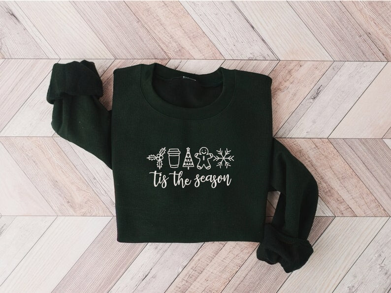 Embroidered Christmas Holiday Sweater