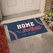 Baseball Home Welcome Mat | Personalized Ballfield Doormat